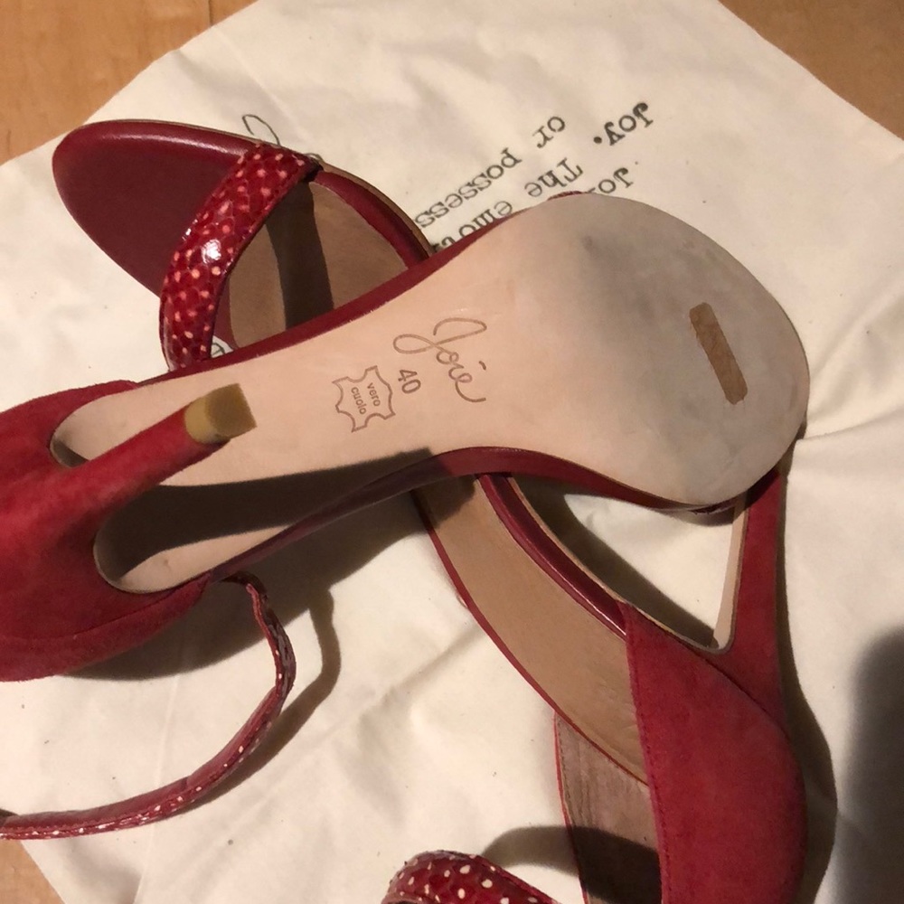 Joie red dotted sandals. 3” size 10. New - Picture 2 of 8